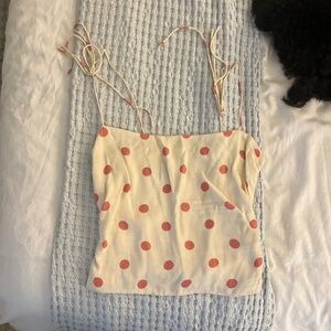 Polka dot cropped tank